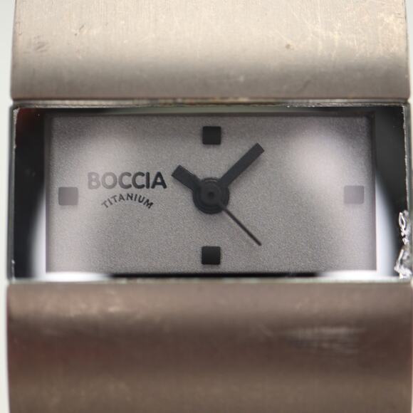 Boccia Titanium Swiss Womens Rectangle 23mm Watch Translucent Pink w New Battery main image 8